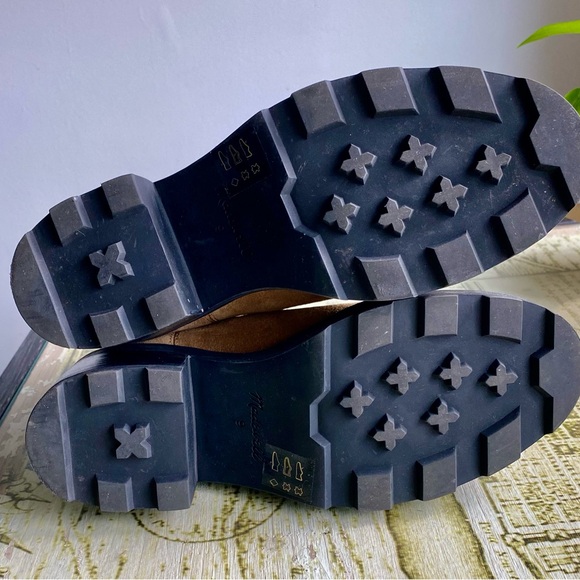 New Madewell Gwenda Platform Ankle Boot tan suede boots new without box size 9 - Picture 3 of 7